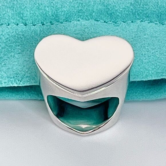Like New Tiffany & Co Paloma Picasso Double Modern Heart Ring - Silver - sz 7 - Picture 5 of 15